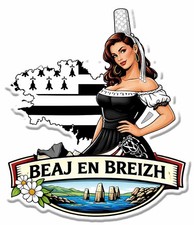 Autocollant drapeau breton - drapeau,