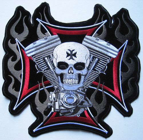 Patch dossard skull - , iron
