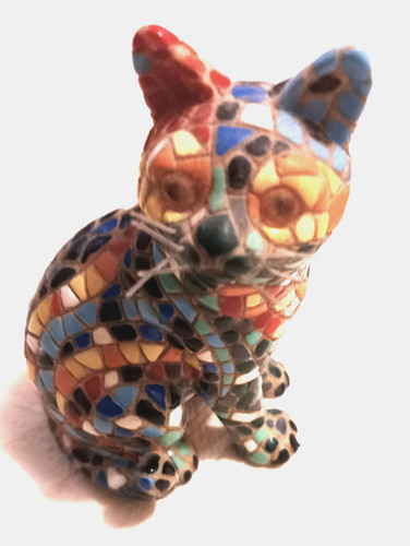 Figurine chat en mosaïque - *,