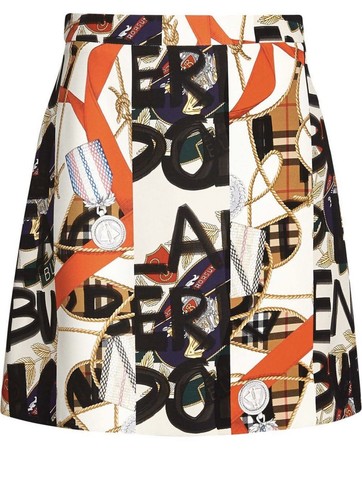 Burberry mini jupe imprimée - mini,