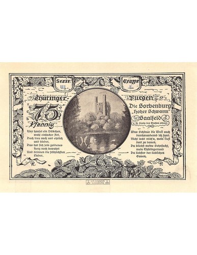 Allemagne kahla 75 pfennig - allemagne,