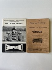 Lot 2 livrets semoirs anciens Gaspardo & Titania machines agricoles