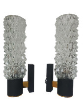 Deux appliques murales dorées