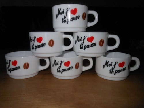 Petites tasses café - 6, à