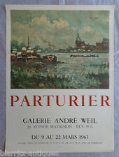 Affiche lithographique Mourlot - Exposition Parturier 1963 - Galerie André Weil 