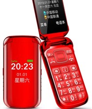 🇨🇵 Téléphone portable à clapet SENIORS GRANDES TOUCHES Double Sim ROUGE 🇨🇵