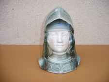 tirelire à casser en céramique jeanne d'arc croix de Lorraine fleur de lys TBE