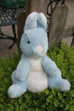 BOULGOM PELUCHE DOUDOU LAPIN BLEU ET BLANC 30 CM 