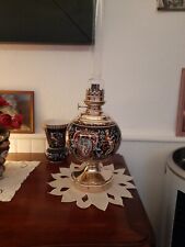lampe à pétrole faïence de gien ancienne  etat impeccable