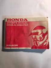 Manuel du Conducteur HONDA XR250R