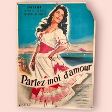 Affiche ancienne originale Dalida Parlez moi d'amour   