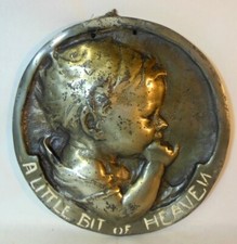 Antique Vtg Iron ART Plaque