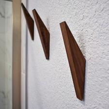 Angular Wood Wall Hook | Towels | Bath Robe | Coat & Hat | Handmade