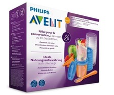 Lot de 20 pots de conservation antifuites 180 ml + 240 ml PHILIPS AVENT NEUF    