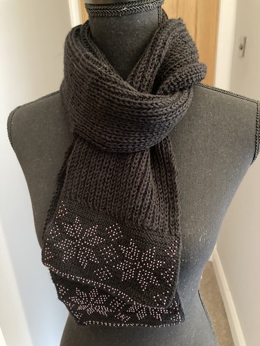 Foulard noir laine - en,
