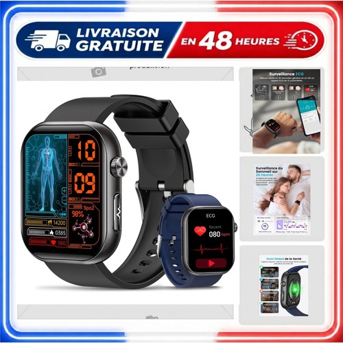 Montre connectée homme ecg - montre,