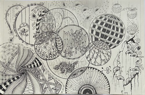 Tableau dessin zen original - tableau,