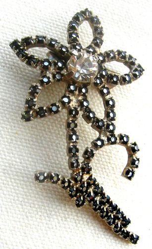 Vintage broche fleur en - vintage,