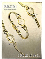 PARIS RUE BERGERE CIE FRANCAISE HORLOGERIE IMEXAL PUBLICITE 1949