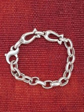 Bracelet, gourmette en argent 925, poissons