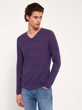 Pull Devred Col V Violet Homme