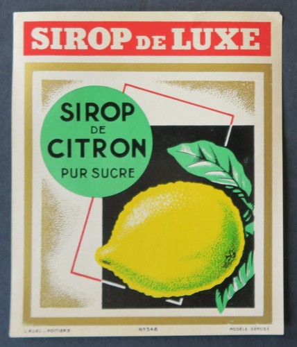 Ancienne étiquette citron - étiquette,