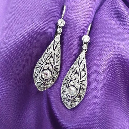 Boucles oreilles art déco - boucles, d'oreilles