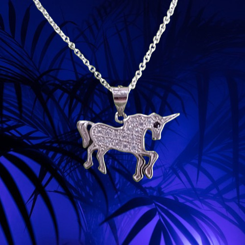 Pendentif licorne chaîne - i,