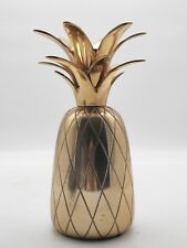 Élégant bougeoir vintage en laiton doré – Design ananas décoratif