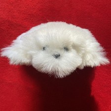 ?? Doudou Marionnette Phoque Blanc, Yeux Durs Bleus Poil Long MARIO MAIN NEUF