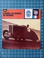 Fiche Auto circa 1978 12x12,5cm la Citroën Rosalie des records