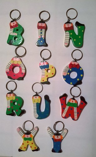 Lot porte clés lettres - 25, porte-clés