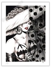 Affiche Lithographie NIK GUERRA Pin-Ups (08) 150ex signé 28,5x38 cm