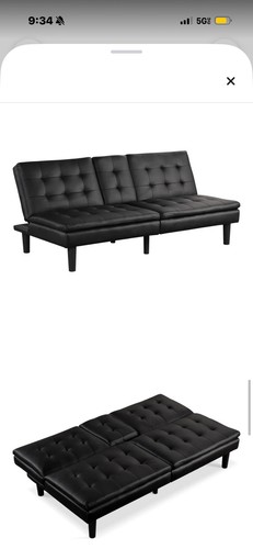 Black tufted faux - black,