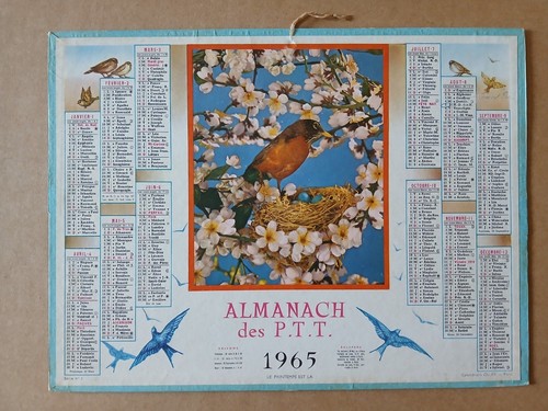 Calendrier ptt almanach la - calendrier,