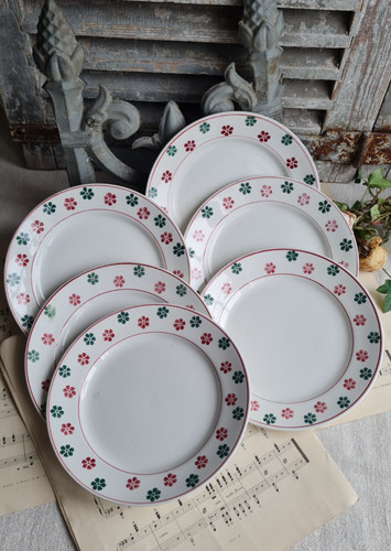 Anciennes assiettes plates - 6,