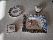 WEDGWOOD boites coffret vide poche .Wedgwood  modèle  Blue éléphant XXème  X4