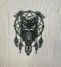 Art mural hibou attrape rêve - attrape,