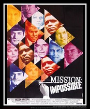 MISSION IMPOSSIBLE VS THE MOB Large French Vintage Movie Poster Original 1969