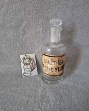 Ancien flacon en verre à pharmacie apothicaire alcool de menthe de ricqles Lyon