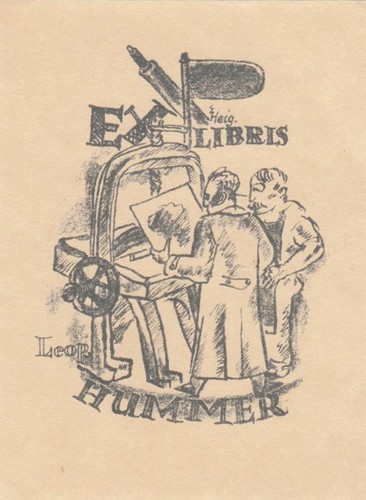 Exlibris livre lithographie - livre,