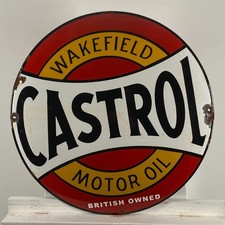 Plaque émaillée Castrol - Ø