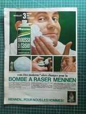 698 PUBLICITE ANCIENNE 1950 mousse à raser Mennen dos fauteuil Steiner