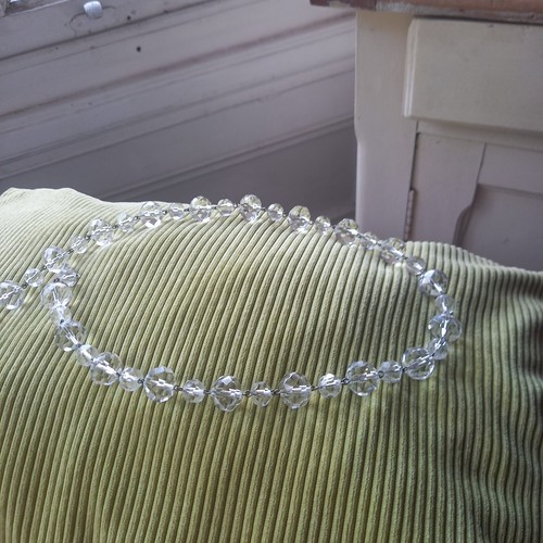 Collier verre ancien - collier,