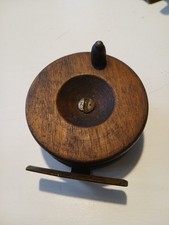 Ancien Petit Moulinet Bois Laiton 