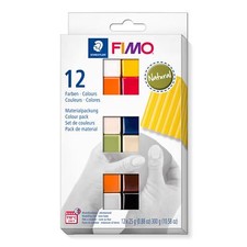 FIMO Soft Assortiment de 12 demi-pains de pâte FIMO aux couleurs naturelles a...