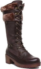 REFRESH 69299 Lacet Hauteur Genou avec Côté Fermeture Femmes Bottes en Marron 3