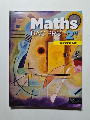 Maths bac pro belin bon - 2e,