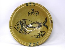 PLAT CREUX  CERAMIQUE POISSON