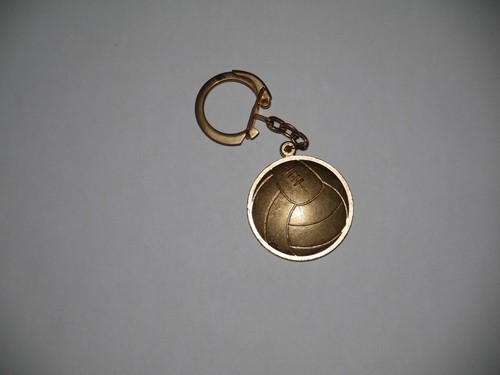Porte clé métal - dore, ballon